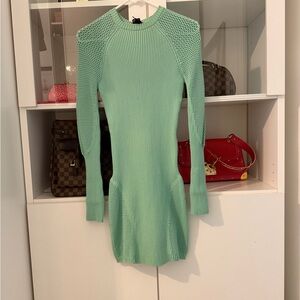 Just Cavalli Light Green Long Sleeve Dress. Brand New. Size small.